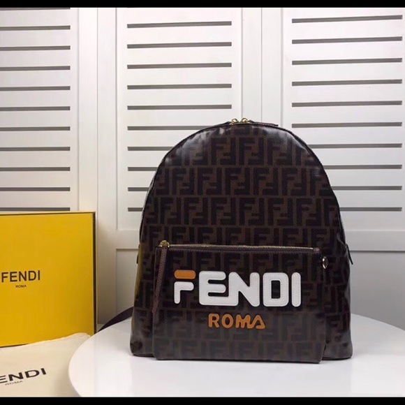 Fendi Handbags - Fendi Black Fabric Backpack